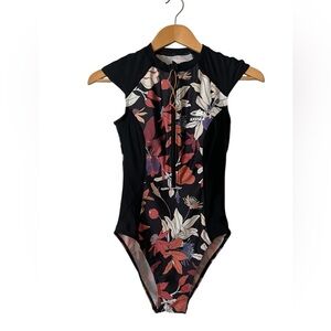 Axesea Flora Retro‎ One Piece Fairy Floral Sleeveless Swimsuit Size 4